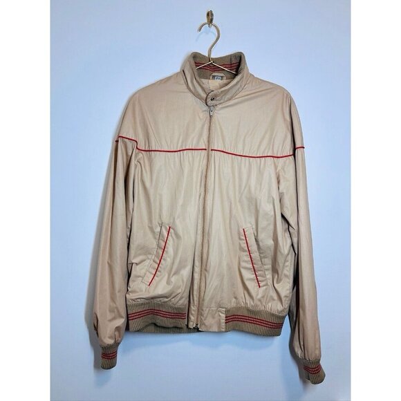 Jeffrey Banks For Lakeland Mens Tan Bomber Jacket 40 Long - Picture 2 of 13